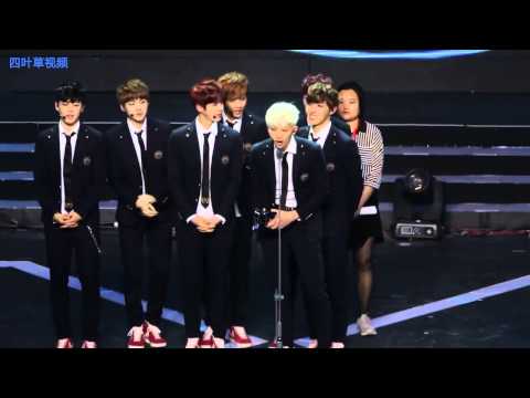 BTS Bangtan boys Speak Chinese and English @2nd VChart Award