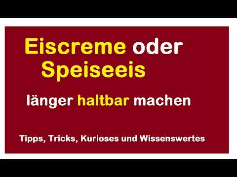 Angebrochene Eiscreme / Eis länger haltbar machen und lagern - Eiskristalle auf Speiseeis vermeiden
