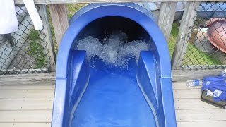 Rapids Water Park - Blue Body Blaster Water Slide (Dark Speed Tube) Onride POV
