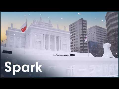 The Race To Build A 3000-Ton Snow Sculpture Before It Melts