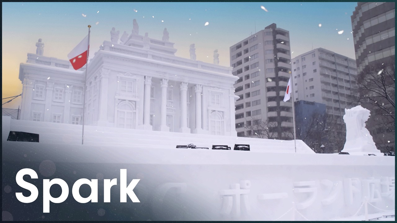 The Race To Build A 3000-Ton Snow Sculpture Before It Melts