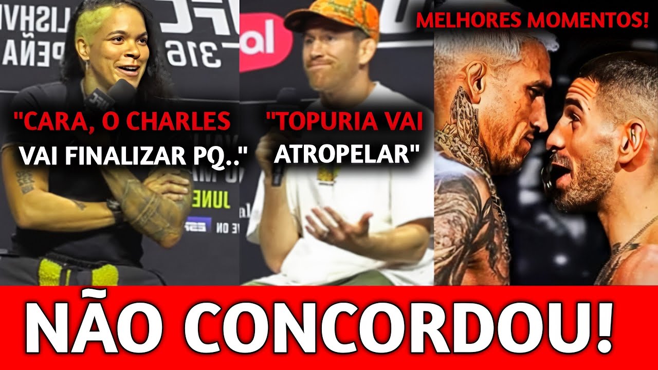 COLETIVA REVELADORA🚨Amanda Nunes DISCORDA de Sandhagen sobre LUTA de Charles x Topuria E MUITO MAIS