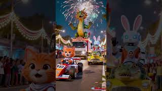 Download lagu The best takbir dragon parade around takbiran #takbiran #eid #takbir #ai #dragon mp3