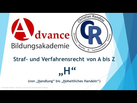 Strafrecht Begriffsbestimmungen H