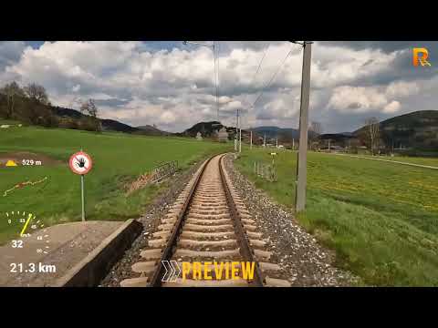 Cabine rit van / Cab ride from - Villach Hbf to St. Veit an der Glan