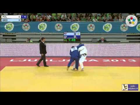 Judo 2013 World Championships Junior: Ciechomski (POL) - Gviniashvili (GEO) [-90kg] semi-final