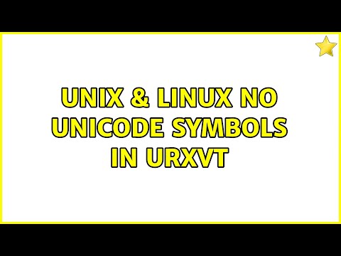 Unix & Linux: No Unicode Symbols in URXVT (2 Solutions!!)