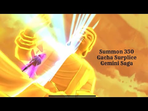 Summon 350 Gacha Surplice Gemini Saga , Saint Seiya Awakening #Saga#SurpliceGemini #gemini #SEA