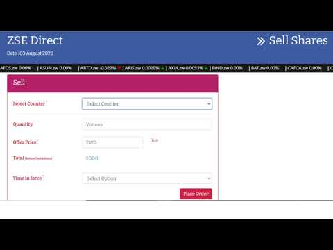 Image for YouTube video with title How to place a sell order on ZSE Direct viewable on the following URL https://youtu.be/Y0LL0rIaTn8