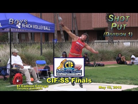 2018 TF - CIF-ss FINALS - Shot Put (Boys - D1)