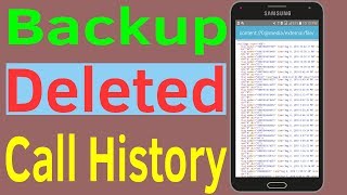 Backup Call History : How to recover deleted call history From Android Device Helping Mind