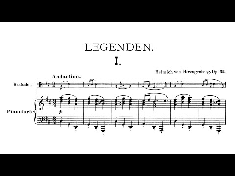 Heinrich von Herzogenberg – Legenden, for Viola and Piano