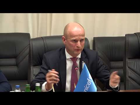Nazir Kəmaləddin Heydərov UNICEF-in ölkəmizdəki nümayəndəsi Aleks Haykens ilə görüşüb