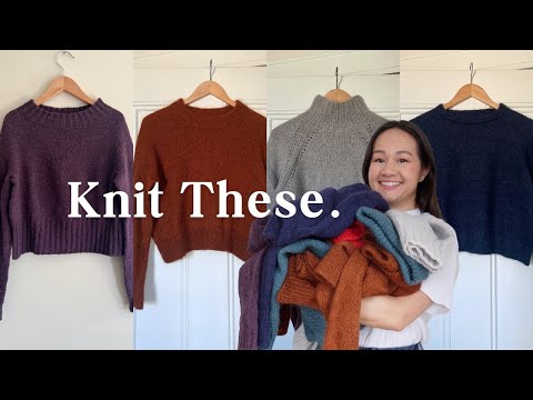 Basic Sweaters I Would Knit Again | Beginner Sweater Knitting Pattern Ideas