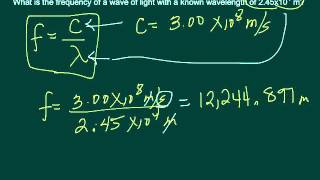 Calculating frequency of a wave