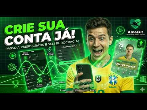 🔥 CRIE SUA CONTA DE JOGADOR NO AMAFUT, PASSO A PASSO GRÁTIS E FÁCIL! 🔥