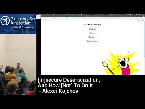 Image thumbnail for talk [In]secure Deserialization, And How [Not] To Do It