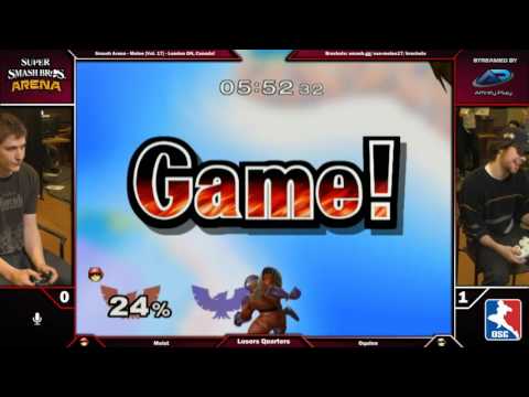 Smash Arena   Melee #17   1v1 Losers Quarters   Moist vs Oquinn