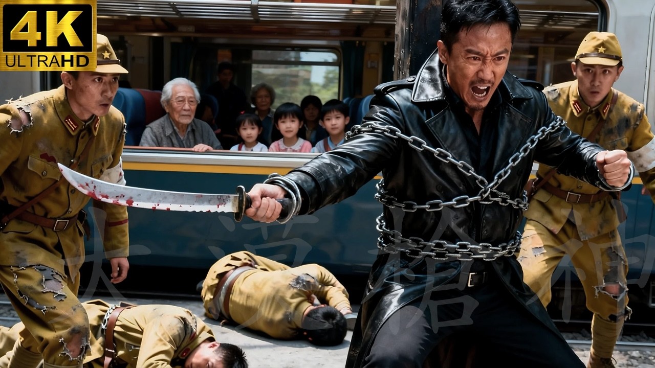 匪徒襲擊列車——隨即反被掙脫束縛的兵王全殲！⚔️ #特工電影 #槍戰 #動作 #抗日神劇#抗日爽片#電影推薦