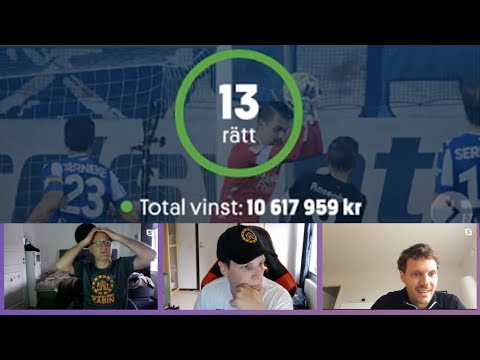 Ensam vinnare & 10 Miljoner på Stryktipset med 20 min kvar!