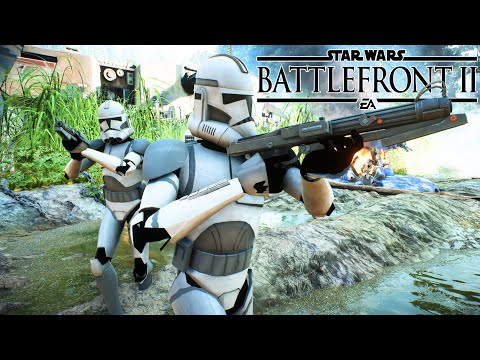 The New CGI CLONE ARMY Holds KASHYYYK! - Star Wars BFII: Road to Max Rank 14