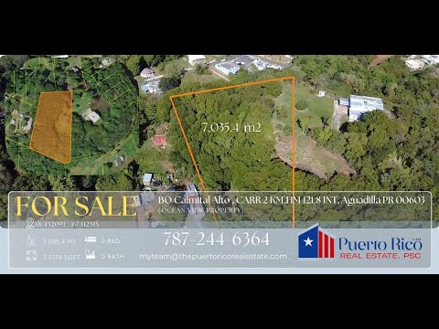 Ocean View Land for Sale in Aguadilla Puerto Rico | 7,043 m² Near Beaches & Hwy 2