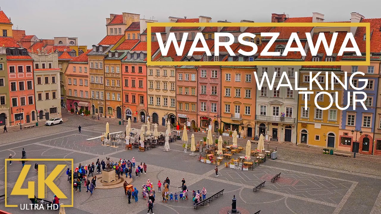Immersive street-level walking tour through Warsaw, Poland, showcasing authentic urban landscapes, local architecture, and the vibrant atmosphere of the city's neighborhoods