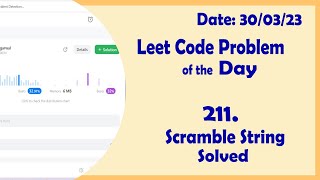 YouTube video '87 || Scramble String || C++ || Leetcode Daily Challenge'