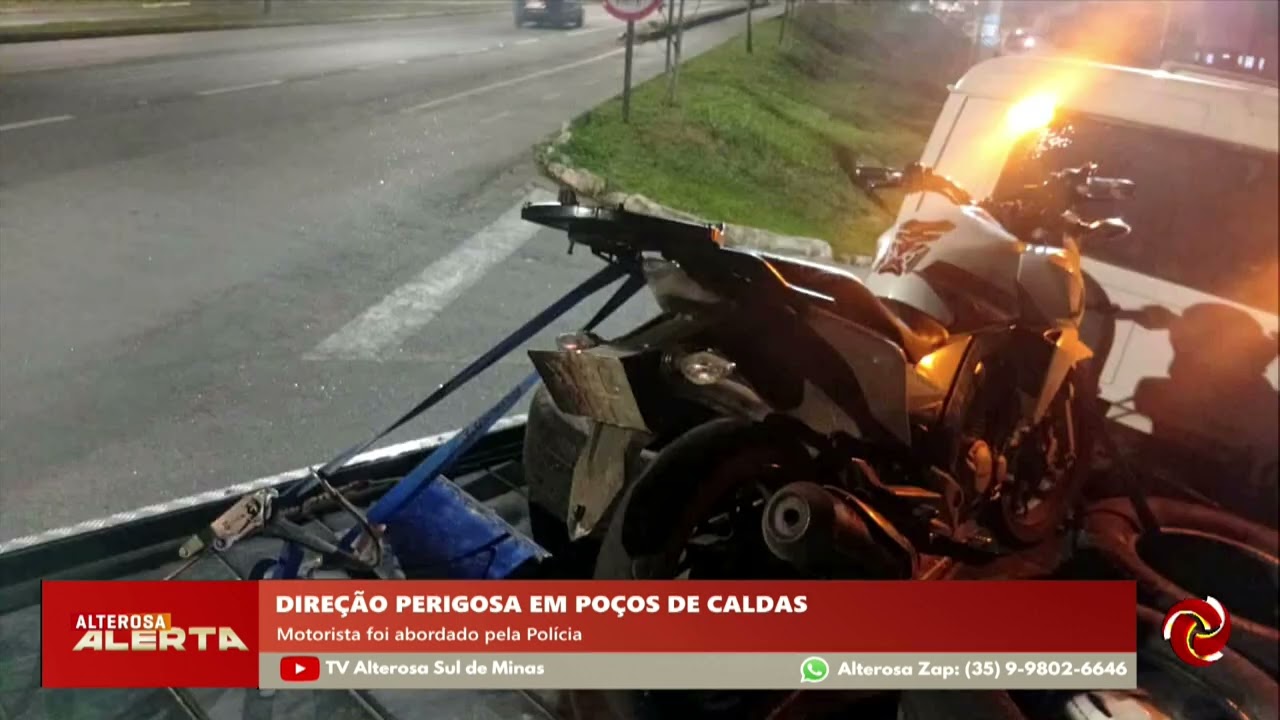 Motociclsita com suspeita de embriaguez é preso em Poços de Caldas