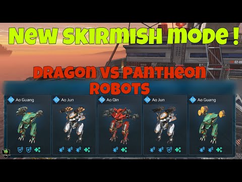 New Skirmish Mode | Dragon 🆚 Pantheon Robots | War Robots
