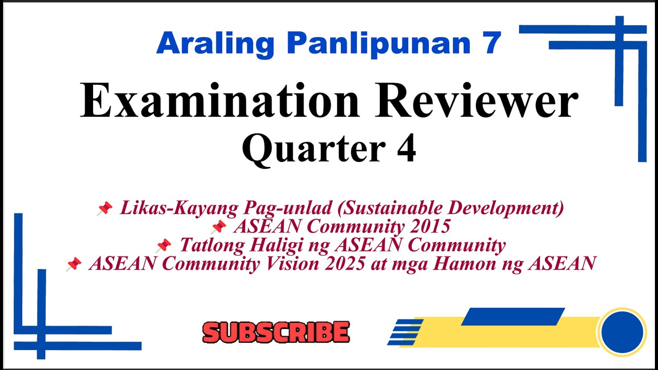 Araling Panlipunan 7 4th Quarter Examination Quiz Reviewer Part 1