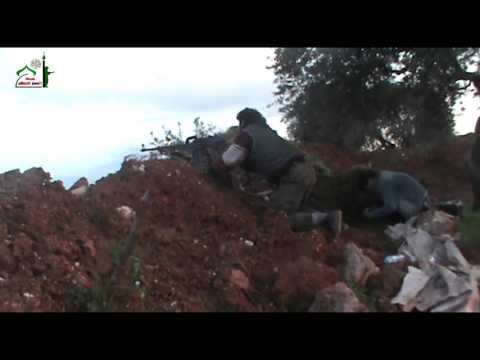 استهداف حاجز المدجنة في منطقة كفرية بواسطة رشاش بي كي سي من قل لواء مغاوير التوحيد