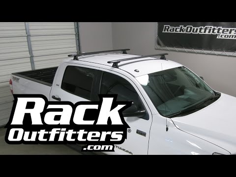 2007-2016 Toyota Tundra CrewMax with Rhino Rack RTS533 Tracks and RLT600 Vortex Roof Rack