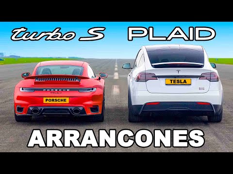 Tesla Model X Plaid vs Porsche 911 Turbo S: ARRANCONES