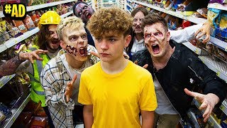 SCARING MY LITTLE BROTHER AND THE PUBLIC WITH ZOMBIES