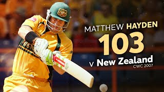 Matthew Hayden smashes a ton against New Zealand  