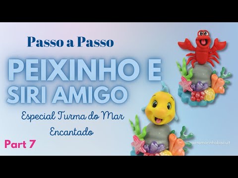 Linguado e Sebastião Com Molde  - Especial Turma do Mar Encantado