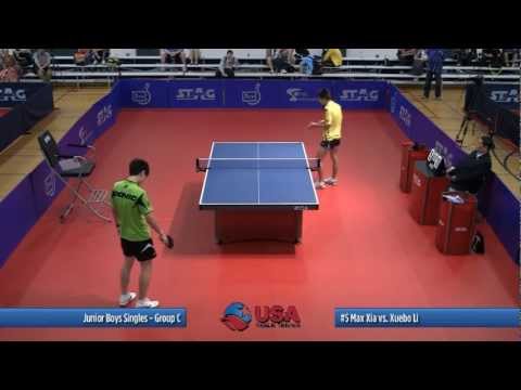 Junior Boys Singles Prelims: Max Xia vs. Xuebo Li - 2012 North American Championships