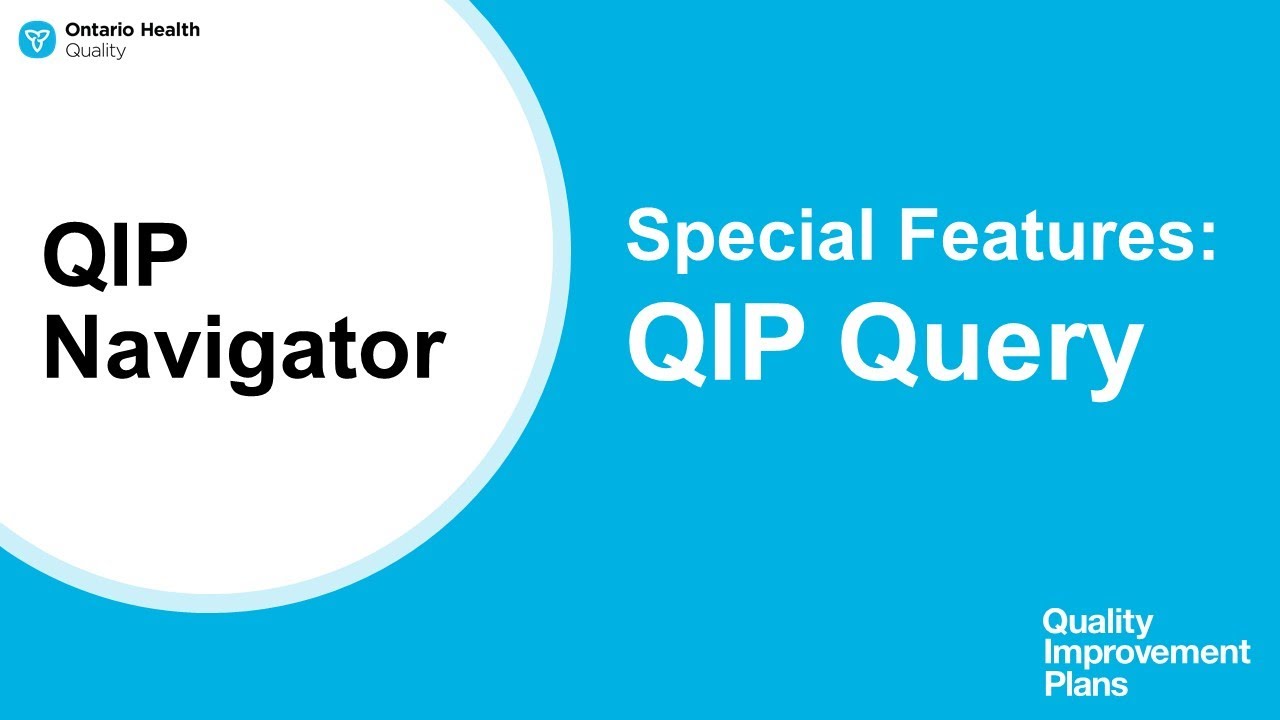 QIP Navigator Special Features – QIP Query
