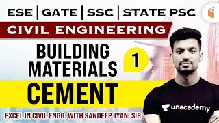 9:00 AM- Building Materials- Cement | Day -1 | Civil Engineering by Sandeep Jyani Sir