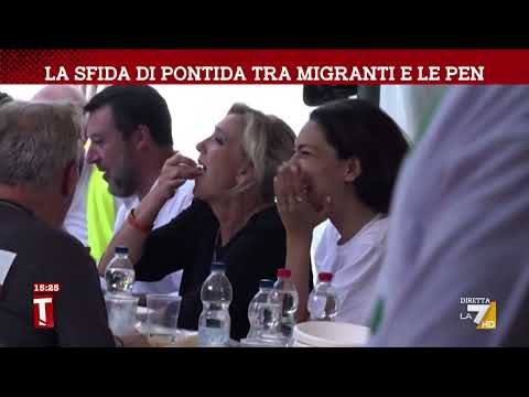 La sfida di Pontida tra migranti e Le Pen