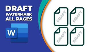 How to insert draft watermark in word on all pages