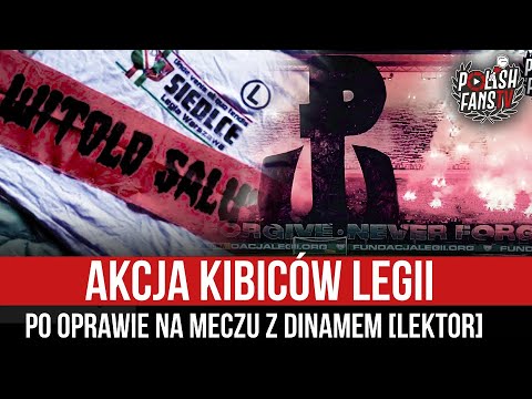 Akcja kibiców Legii po oprawie na meczu z Dinamem [LEKTOR] (12.08.2021 r.)