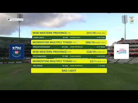 WSB Western Province vs Momentum Multiply Titans - Day 3 - CSA 4-day Series 2025/26