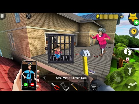 Scary Teacher 3D - New updater - troll Miss T fell face down so fun part 5442#scaryteacher3d