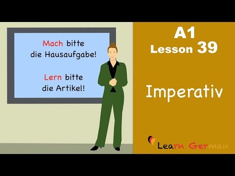 A1 - Lesson 39 | Imperativ | Imperative | Learn German for beginners