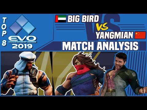 SFV AE Match Analysis: EVO 2019 Top 8 - Big Bird vs. Yangmian