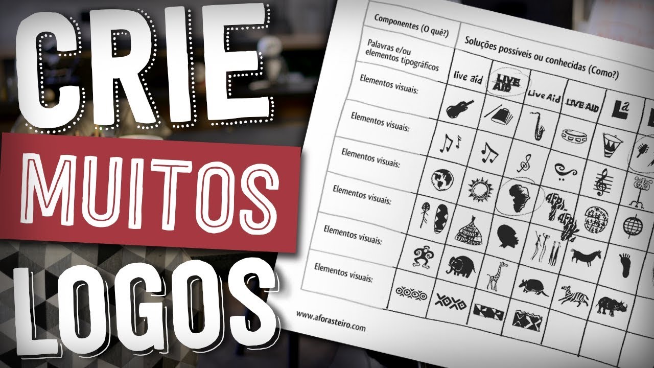 APRENDA A CRIAR MUITOS LOGOTIPOS - TABELA MÁGICA!