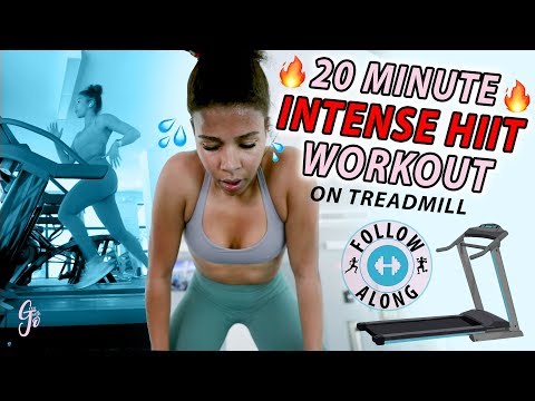 Easiest way to Burn 1000 calories! | 20 MINUTE INTENSE HIIT WORKOUT *TREADMILL follow along