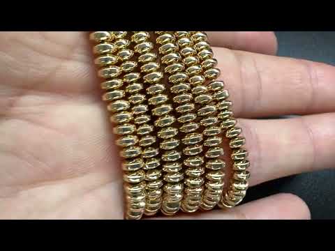 Гематит золото, рондель гладкий 4*2мм